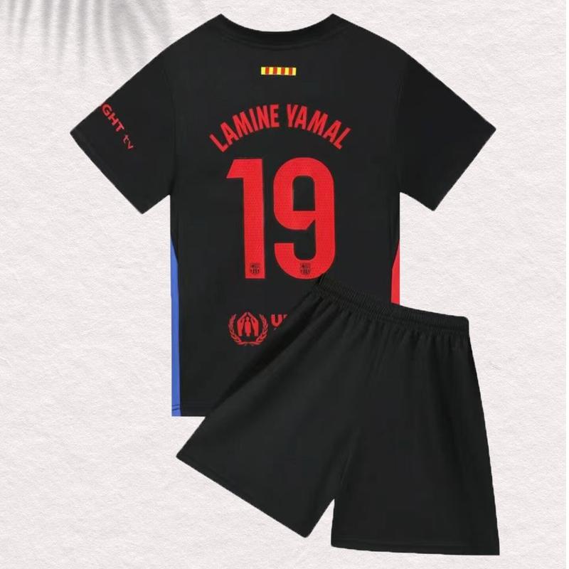 24-25 Barcelona Away Soccer Jersey Kid Set NO.11 RAPHINHA Fans Issue Top Quality