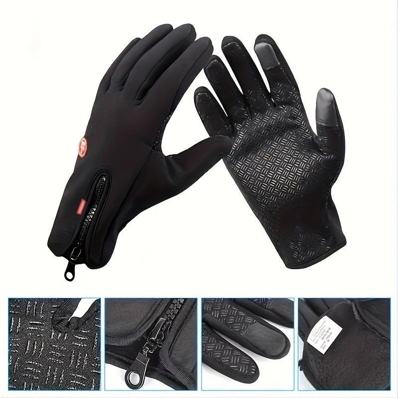 Winter Warm Gloves, 1 Pair Men and Women Outdoor Riding Gloves Warm Plush Lining Sports Fishing Autumn Travel Waterproof Wind and Skid Touch Screen Gloves Birthday Gift, Christmas Gift, Halloween Gift