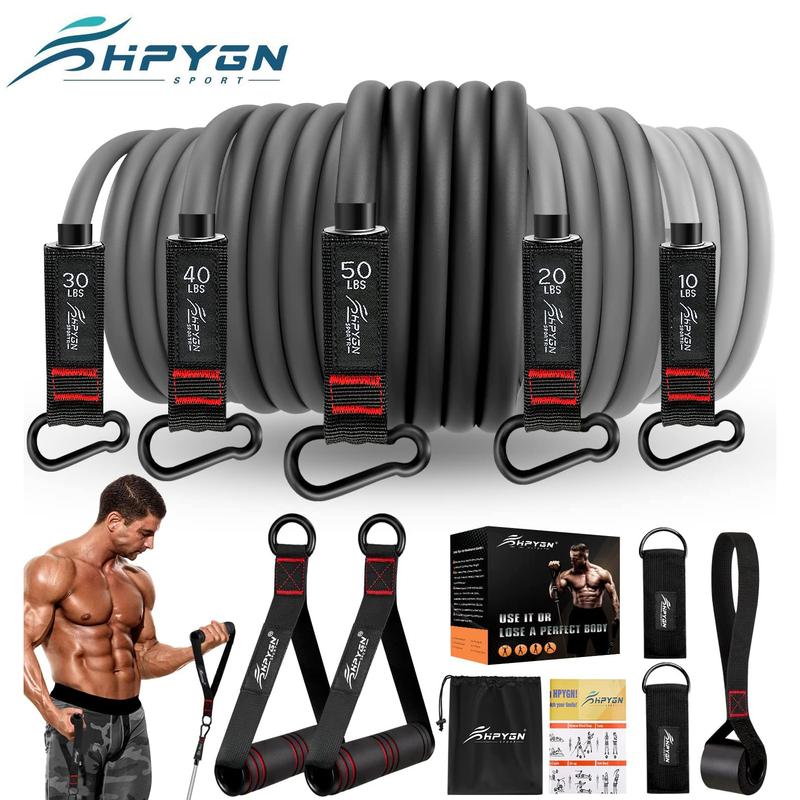 Resistance Bands, Exercise Bands with Handles Set, Fitness Bands, Workout Bands with Door Anchor and Ankle Straps, for Heavy Resistance Training, Physical Therapy, Shape Body, Yoga, Home Workout Set,Best Christmas Gifts for Men