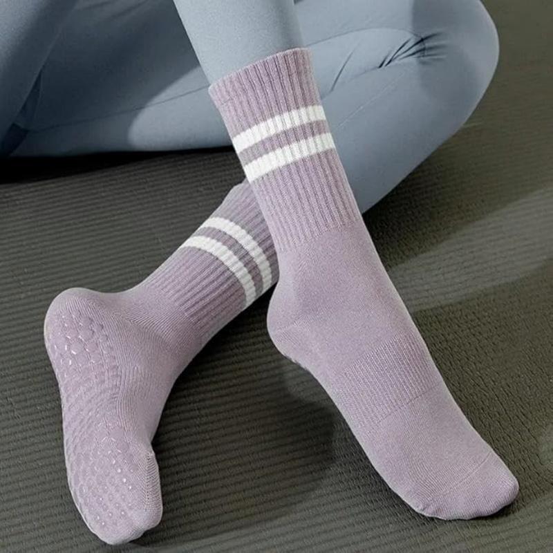 Pilates Women's Grip Socks Yoga Socks Non-slip ballet hospital socks 3 pairs of grip ankle socks