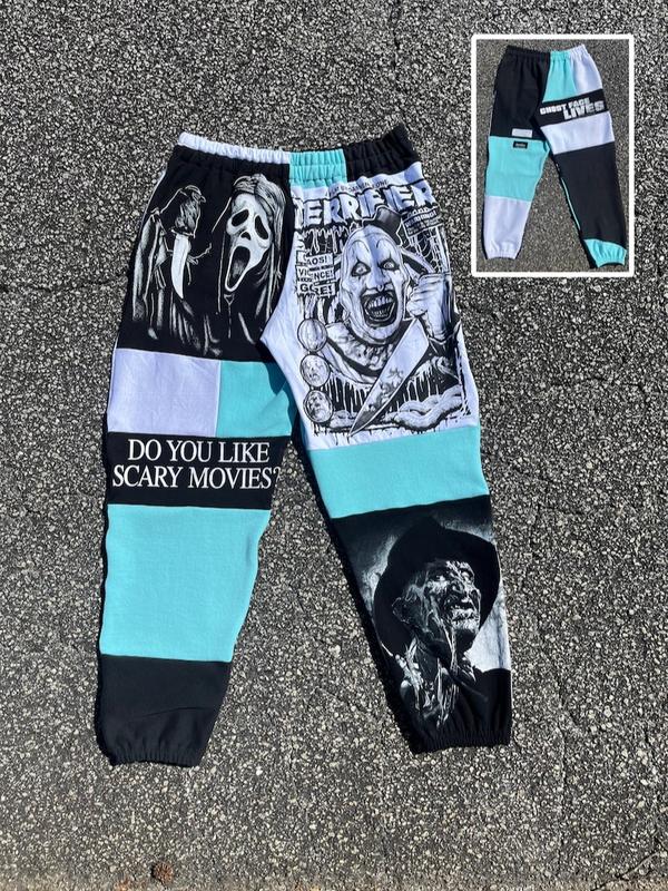 Do you like scare movie Halloween Joggers, Halloween Jogger Pants, Spooky Ghostface Pants, Fall Winter Pants, Jogger Pant For Men