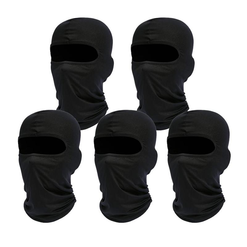 Unisex Balaclava Mask, 5 Counts Breathable Full Face Cover for Motorcycle Cycling Skiing, Outdoor Sports Accessories for Surfing Fishing