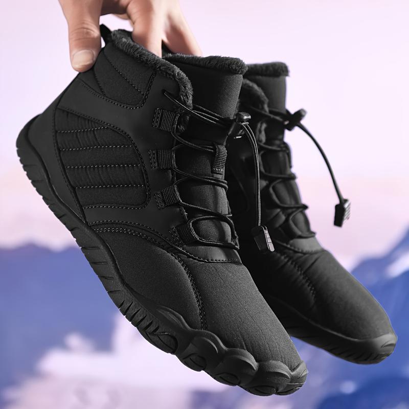 Non-slip Waterproof Winter Barefoot Shoes For Men And Women Fit, Hiking Boots, Hiking Boots Barefoot Boots, Snow Boots, Waterproof Trail Shoes, Wide Toe Box Barefoot Sneakers, Unisex Snow Boots