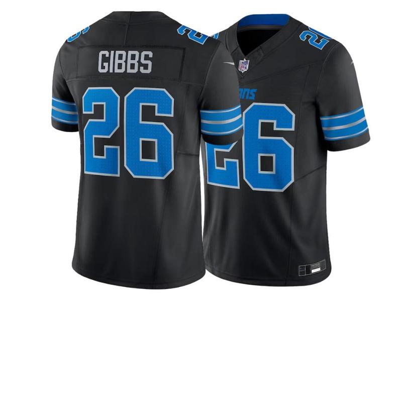 Men's Gibbss #26 Black Detroitt Lionss Limited Jersey, Home jersey, Fan football jersey, Sports merchandise, gift for him, gift for birthday