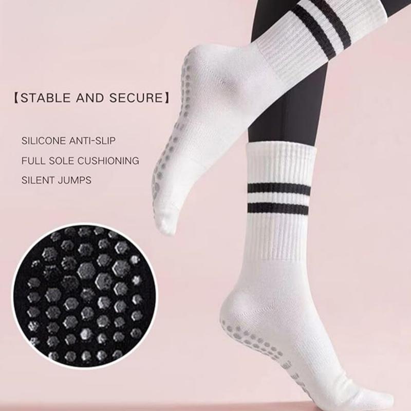 Pilates Women's Grip Socks Yoga Socks Non-slip ballet hospital socks 3 pairs of grip ankle socks