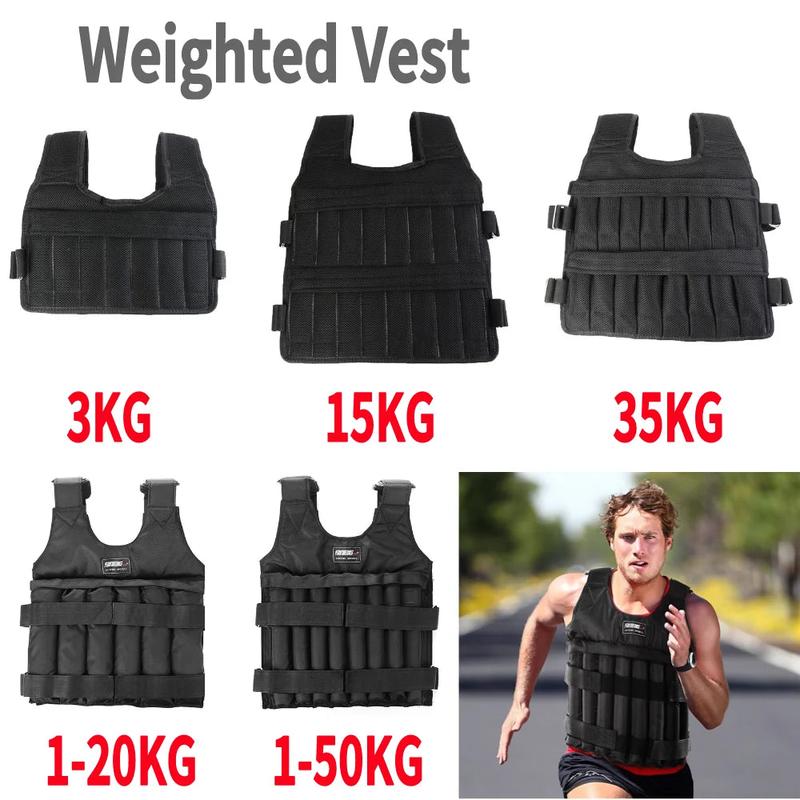 3 15 35kg Weight Training Suit Empty Bag Fitness Running Vest Adjustable Weight Jacket Workout Equipment for Workout Jogging