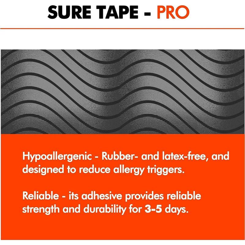 Albatross Health Kinesiology Tape, Roll Therapeutic Sports Tape Latex Free, 20 Precut, 10” Strips