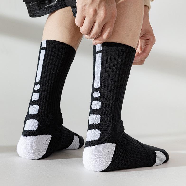 Men's Basketball Cushioned Sports Trendy Comfortable Athletic Cushioned Crew Socks