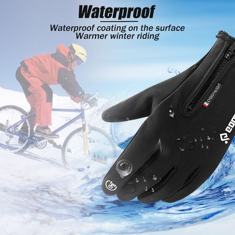 1pair Waterproof Winter Ski Gloves For Men, Thermal Touch Screen, Cold Weather Gloves For Snow, Motorcycle, And Outdoor Activities