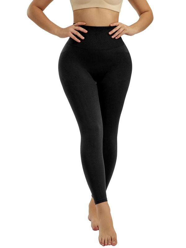 Women's High Waist Butt Lifting Shapewear Leggings, High Stretch Seamless Tummy Control Leggings, Women's Shapewear Bottoms, Womenswear