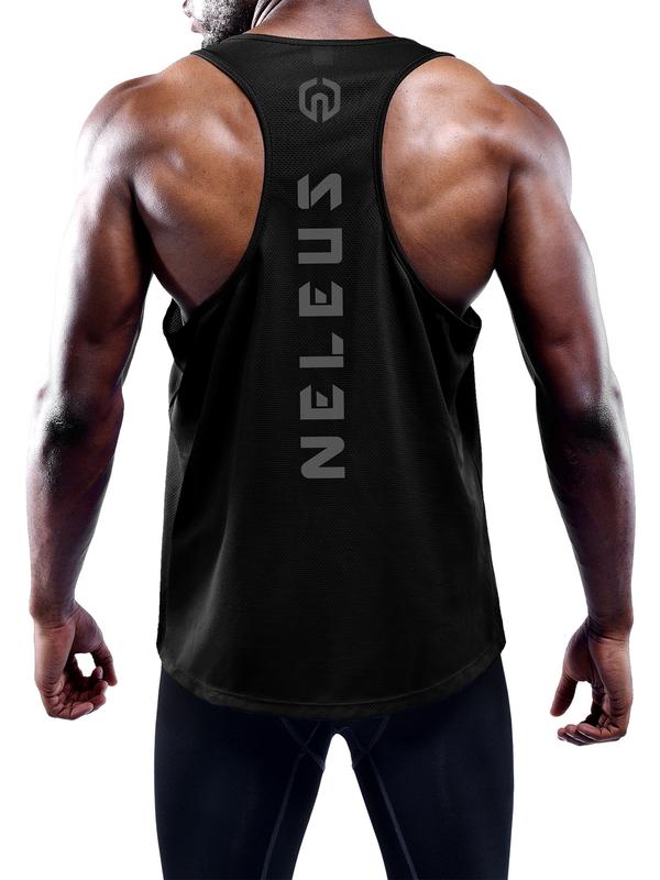 NELEUS Men's 3 Pack Quick Dry Fit Muscle Tank Top, I-shaped Vest work out athletic