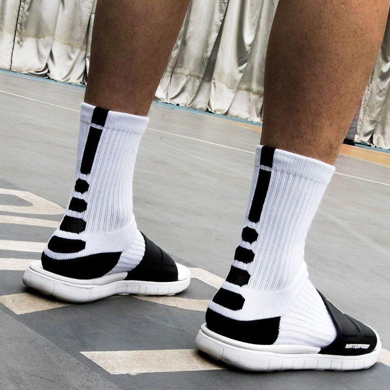 Men's Basketball Cushioned Sports Trendy Comfortable Athletic Cushioned Crew Socks