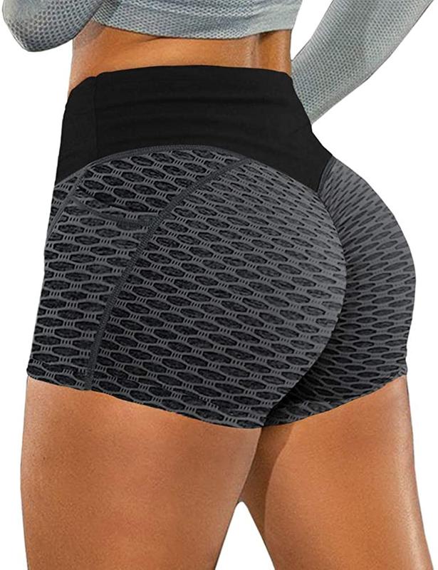 Women's Solid Color Pocket HipLifting Sports Bottoms Large SizeShorts
