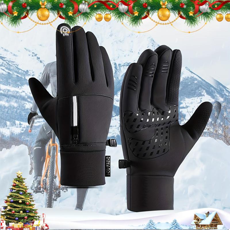 Touch Screen Non-slip Waterproof Windproof Gloves, 1 Pair Fashionable Outdoor Winter Gloves, Sports Gloves for Cycling, Skiing, Hiking