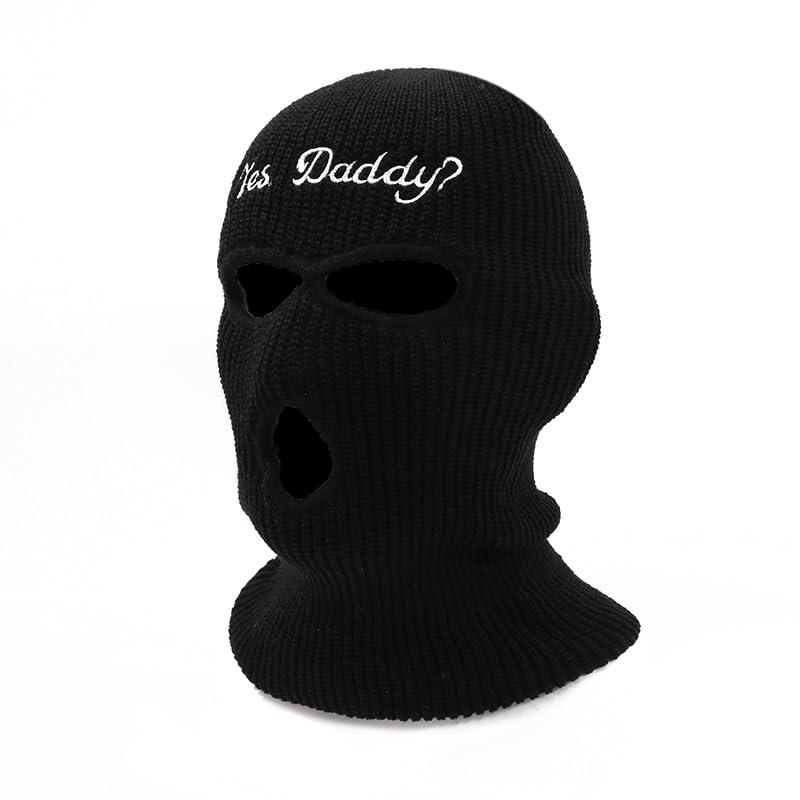 Letter Print Balaclava Hat, Full Face Cover, Windproof Balaclava Mask for Outdoor Cycling & Skiing