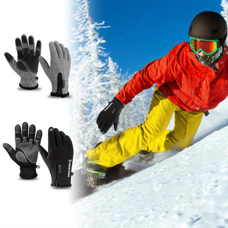 1pair Waterproof Winter Ski Gloves For Men, Thermal Touch Screen, Cold Weather Gloves For Snow, Motorcycle, And Outdoor Activities