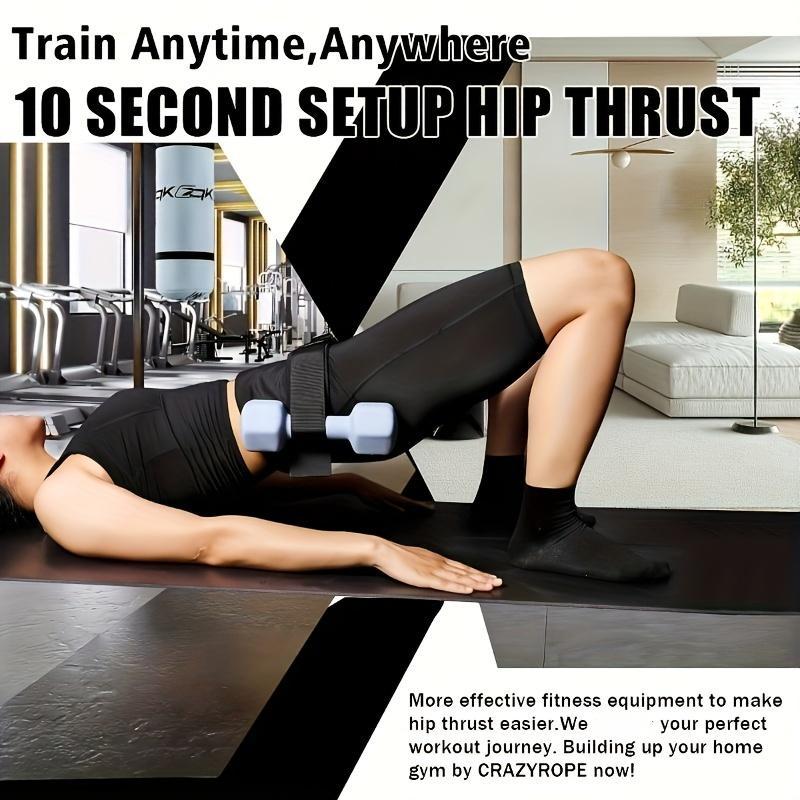 Hip Thrust Belt, Hip Thrust Belt for Hip Thrust, Booty Belt for Hip Thrust, Use with Kettlebells, Plates, Dumbbells, Dumbbell Set, Suitable for Gym & Home Workouts