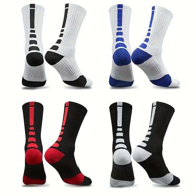 Men's Basketball Cushioned Sports Trendy Comfortable Athletic Cushioned Crew Socks