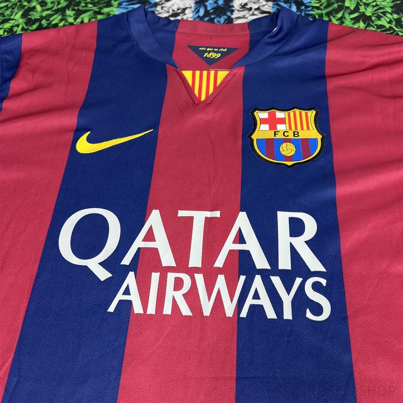 NIKE 14 15 Barcelona Home Vintage Jersey No. 11 Neymar Jr  Short Soccer Jersey