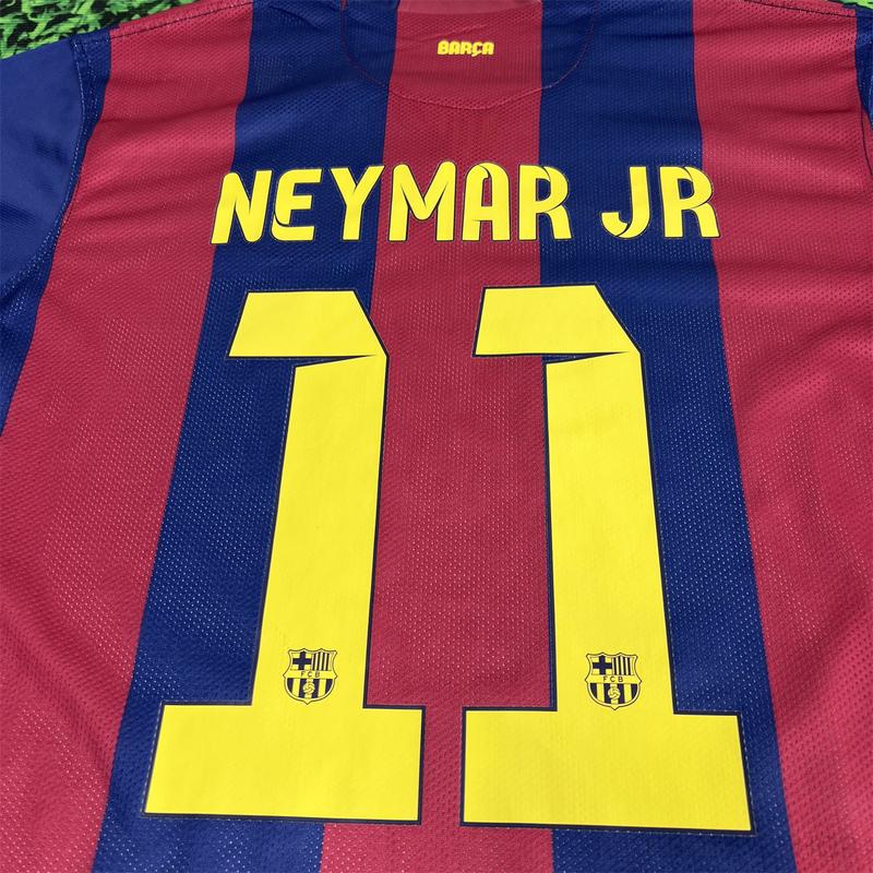 NIKE 14 15 Barcelona Home Vintage Jersey No. 11 Neymar Jr  Short Soccer Jersey