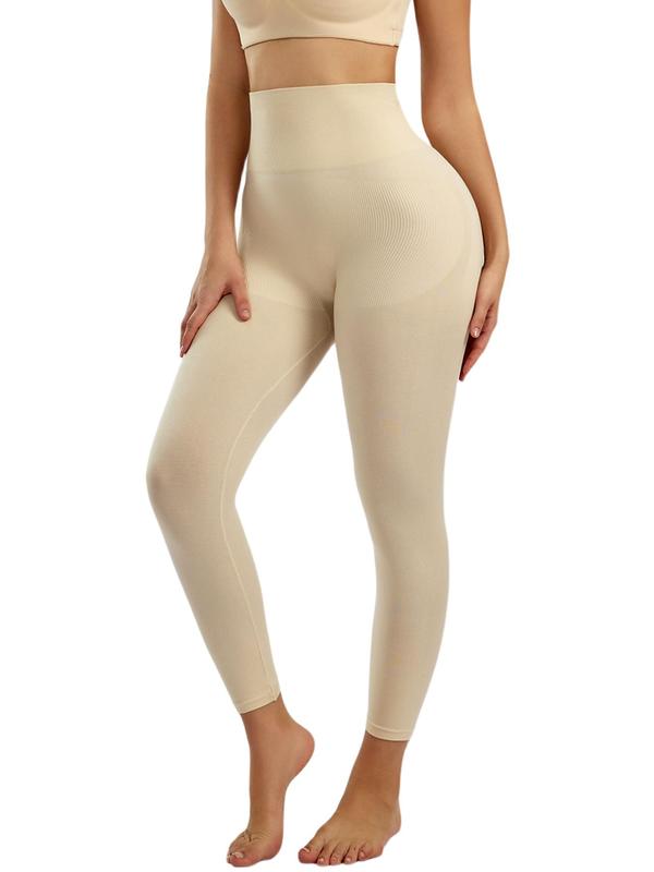 Women's High Waist Butt Lifting Shapewear Leggings, High Stretch Seamless Tummy Control Leggings, Women's Shapewear Bottoms, Womenswear