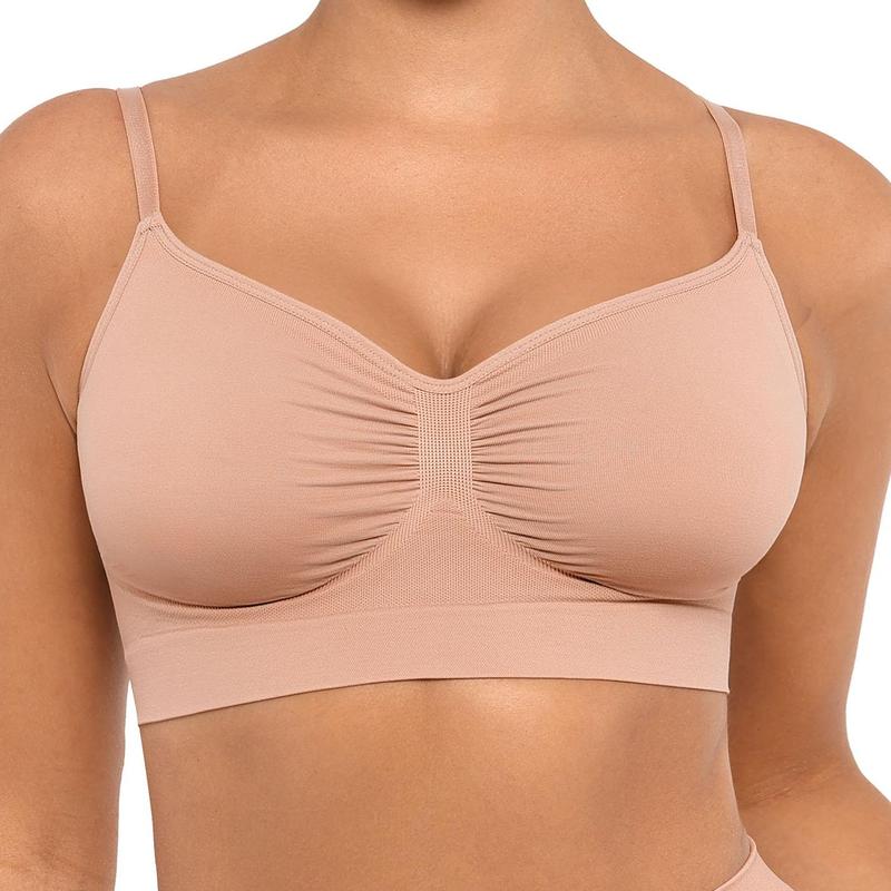 [Black Friday] Women's Wireless Sculpt Bra Comfort Bralettes No Underwire Unlined Cami Bra Seamless Tshirt Bras Sports Bra