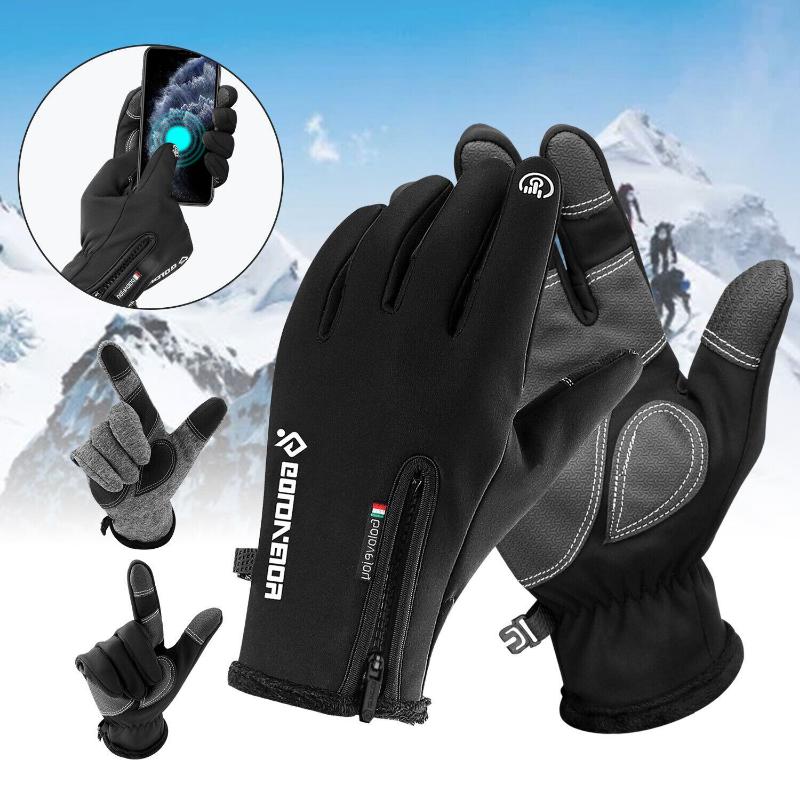 1pair Waterproof Winter Ski Gloves For Men, Thermal Touch Screen, Cold Weather Gloves For Snow, Motorcycle, And Outdoor Activities