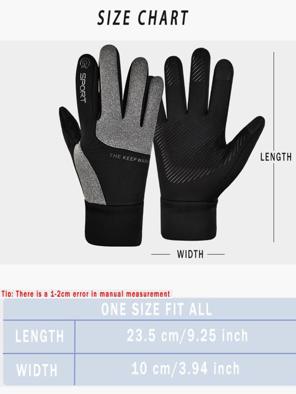 Winter Thermal Gloves, Glove Hiking, 1 Pair Men & Women Touch Screen Water Resistant Windproof Anti Slip Heated Glove, Hands Warm for Hiking Driving Running Bike Cycling, Outdoor Accessories