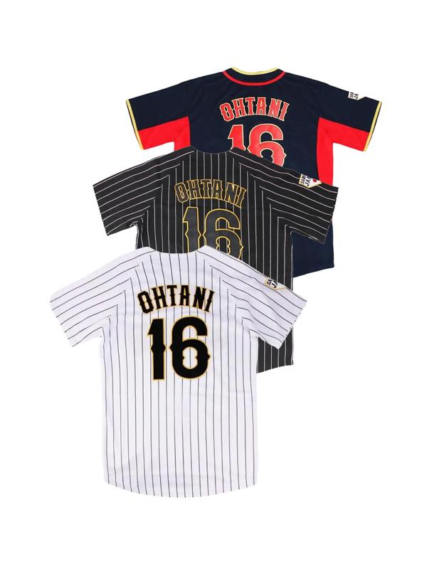 Sporty Men's Striped Embroidery Button V Neck Baseball Jersey, Back To School Loose Comfortable Short Sleeve Baseball Top,  Gym Tops, Athletic Clothes, Vintage Jerseys, Jerseys for Men, Sport & Outdoor 90s Clothes for Men