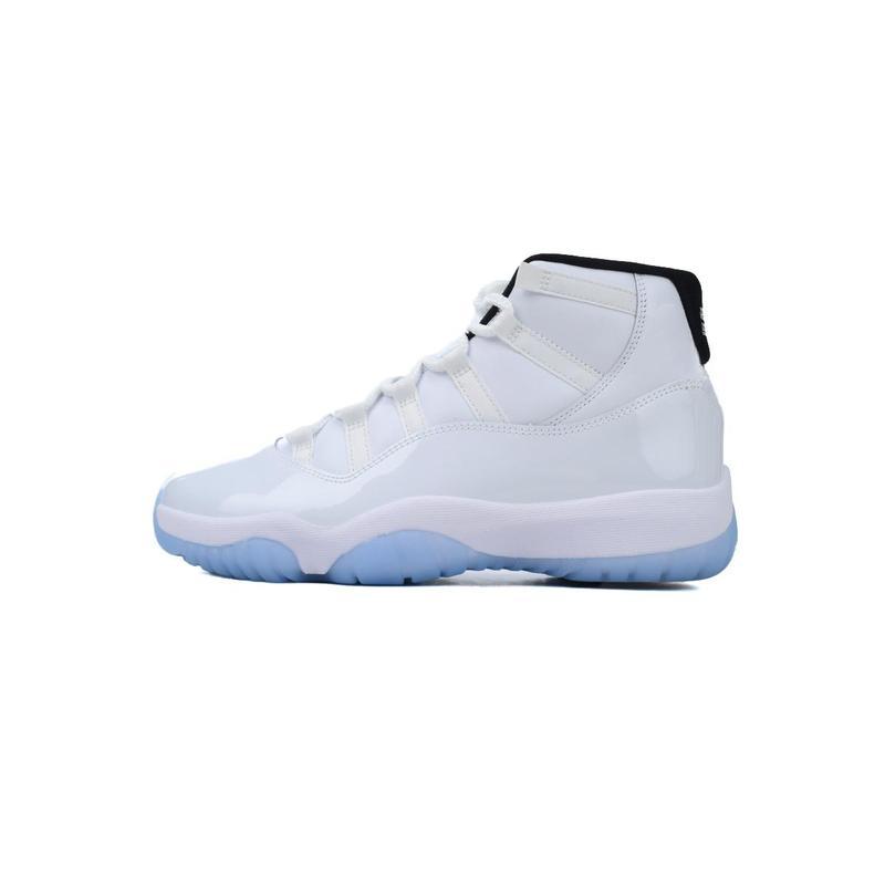 Jordan 11 winter hot white and blue trendy high top anti slip and shock-absorbing sports basketball shoes