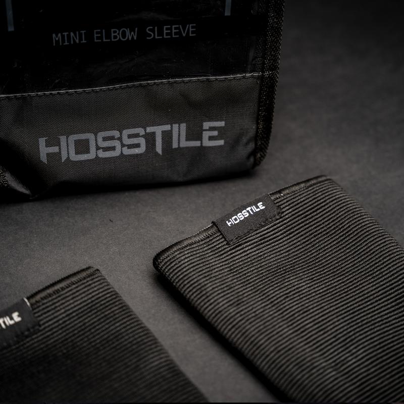 HOSSTILE Mini Elbow Compression Sleeves - Light Support for Powerlifting & Weightlifting