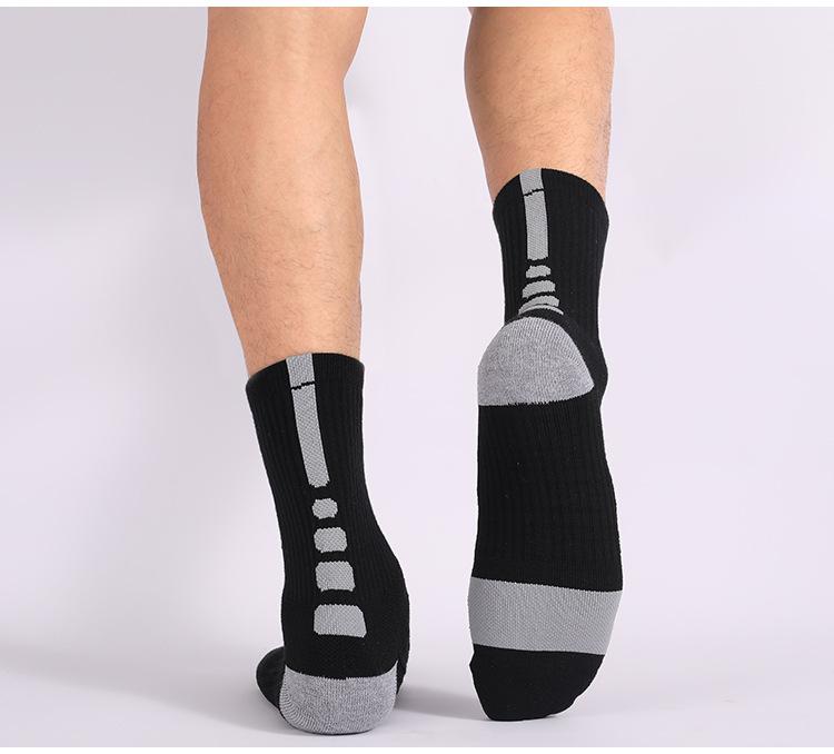 Men's Basketball Cushioned Sports Trendy Comfortable Athletic Cushioned Crew Socks