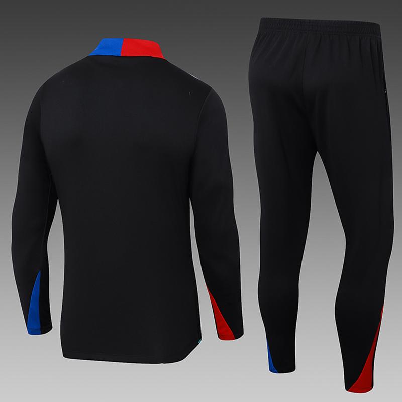 24-25 Football Jersey Long Sleeve High Quality Slim Fit Black Breathable Quick Drying Training Suit Set