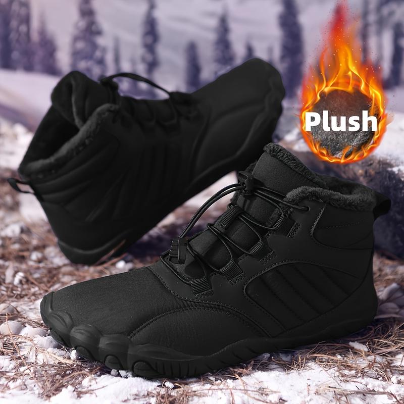 Non-slip Waterproof Winter Barefoot Shoes For Men And Women Fit, Hiking Boots, Hiking Boots Barefoot Boots, Snow Boots, Waterproof Trail Shoes, Wide Toe Box Barefoot Sneakers, Unisex Snow Boots