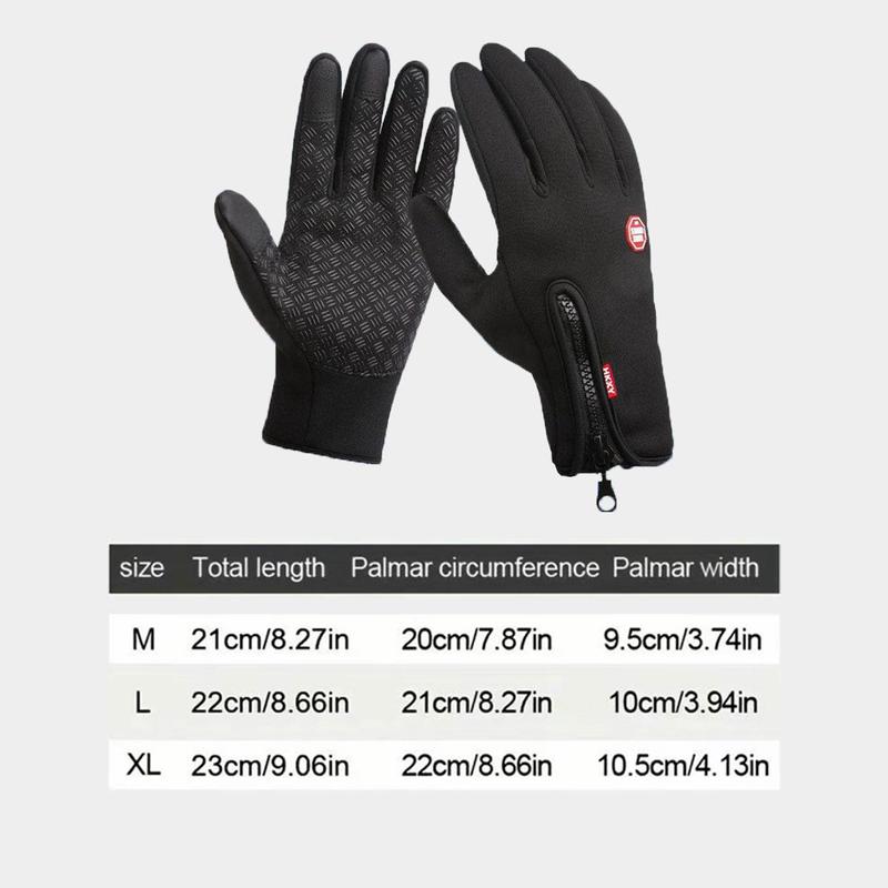 Winter Warm Gloves, 1 Pair Outdoor Cycling Gloves, Warm Plush Lining Gloves for Sports, Fishing, Autumn Travel, Waterproof, Windproof and Non-slip Touch Screen Gloves, Christmas Gift