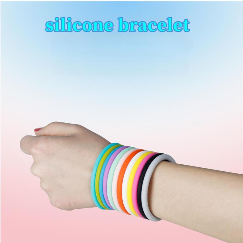 Silicone Sports Wristband, 8 Counts set Fashionable and Dazzling Sports Silicone Bracelet, Sports Accessories for Women & Men, Gym Accessories