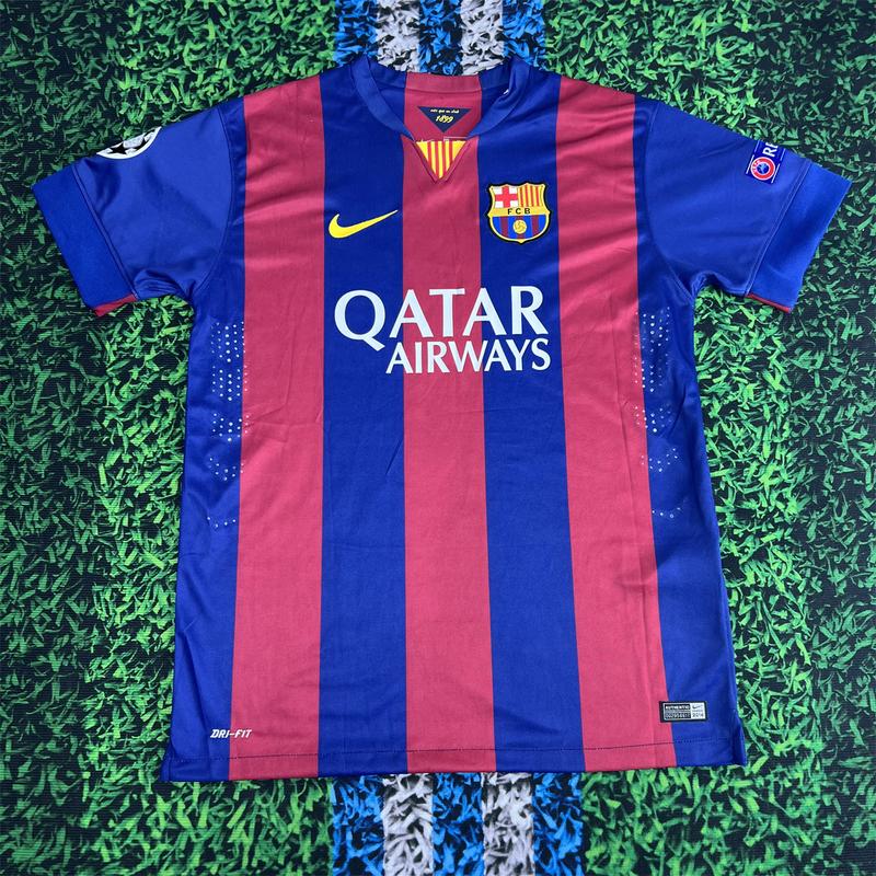 NIKE 14 15 Barcelona Home Vintage Jersey No. 11 Neymar Jr  Short Soccer Jersey