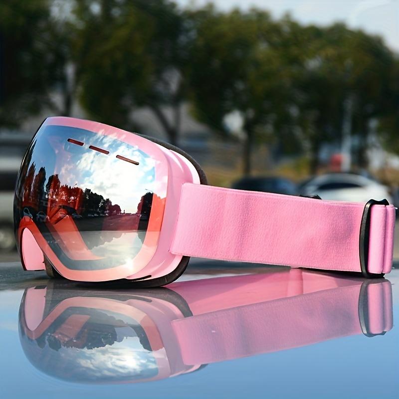 Snowboard Goggles Compatible Spherical Double Anti Fog Snow Goggles Anti Fog UV400 Ski Goggles triathlon  helmet red  night