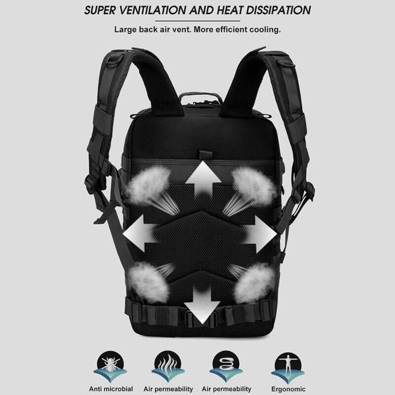 30L-45L Multipurpose Tactical Backpack - Large Capacity Hiking Backpack - Perfect for Outdoor Activities