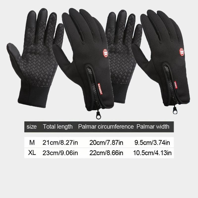 Winter Warm Gloves, 2 Pairs Outdoor Cycling Gloves, Warm Plush Lining Gloves for Sports, Fishing, Autumn Travel, Waterproof, Windproof and Non-slip Touch Screen Gloves