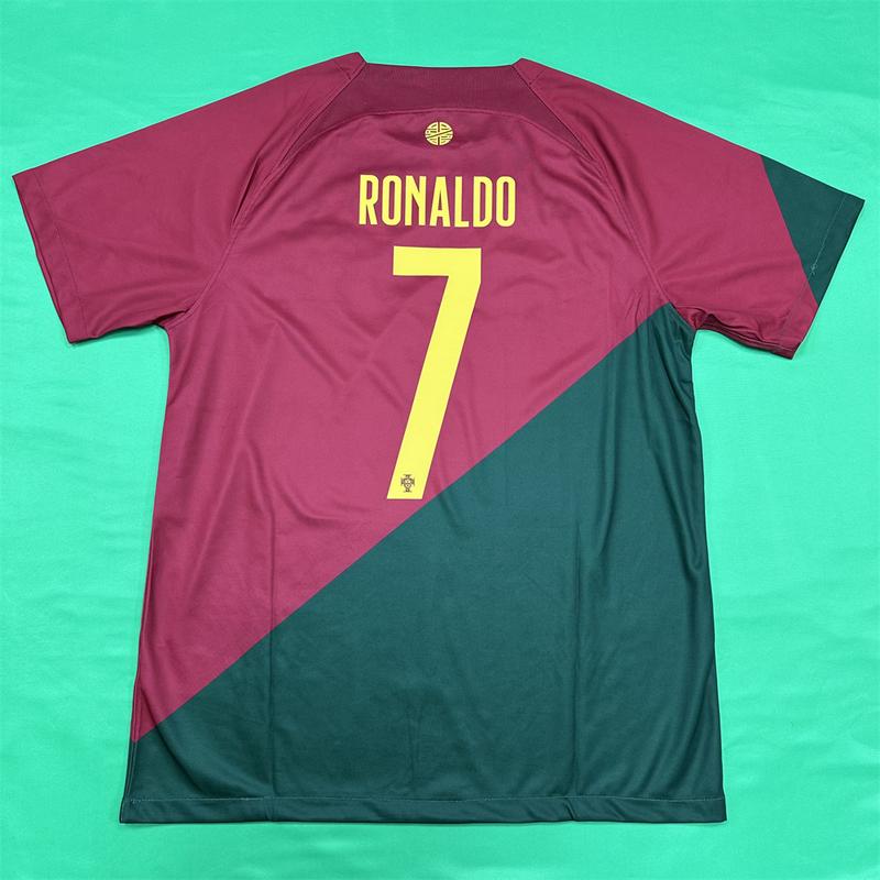 Nike Euro 2024 Portugal Home Cristiano Ronaldo NO.7 Red Short Sleeve Football Jersey