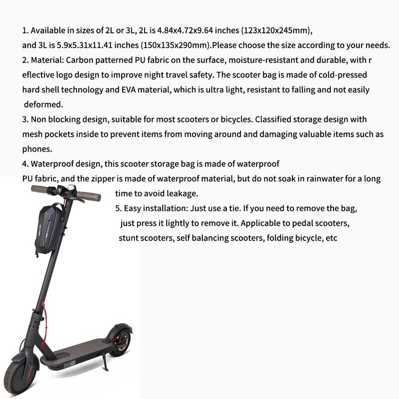 Hard Shell Rainproof Scooter Storage Bag, 1 Count Quick Release Bike Electric Scooter Bag, Balancing Scooter Storage Bag for Outdoor Cycling