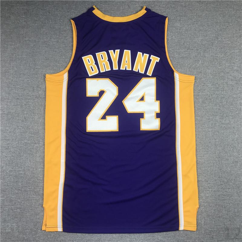 Kobe Bryant Anthony Edwards Damian Lillard Men's Sleeveless stitched Basketball Jersey Purple Gold 2006-07