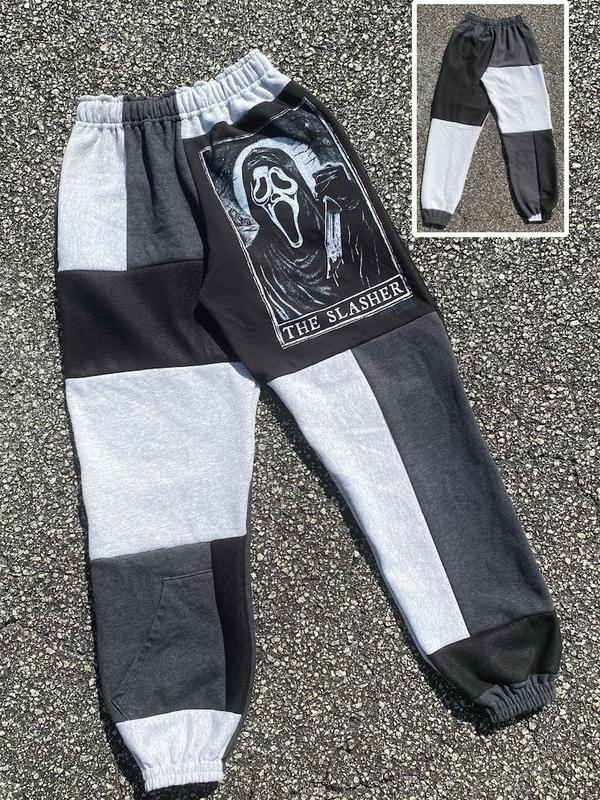 Do you like scare movie Halloween Joggers, Halloween Jogger Pants, Spooky Ghostface Pants, Fall Winter Pants, Jogger Pant For Men