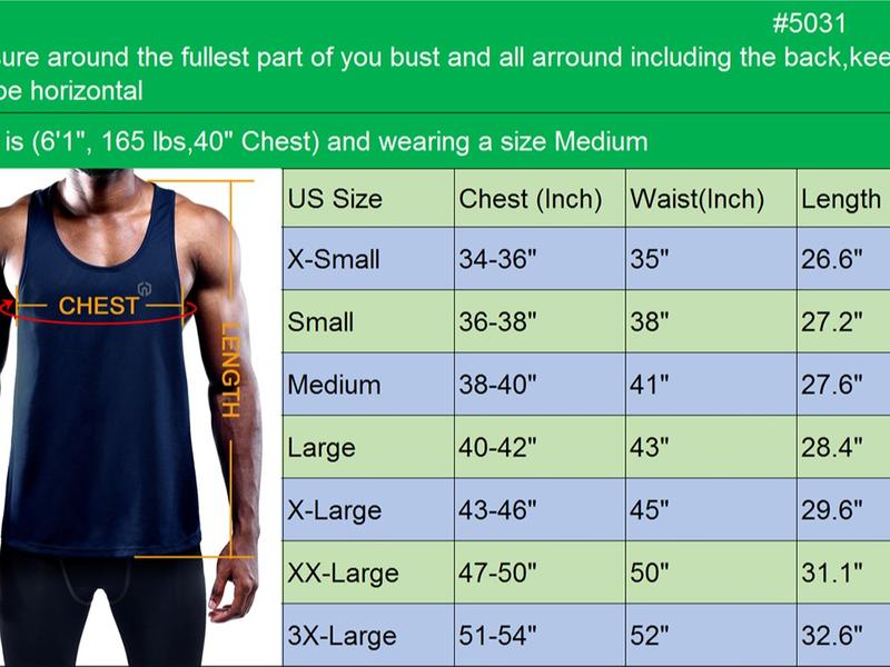 NELEUS Men's 3 Pack Quick Dry Fit Muscle Tank Top, I-shaped Vest work out athletic