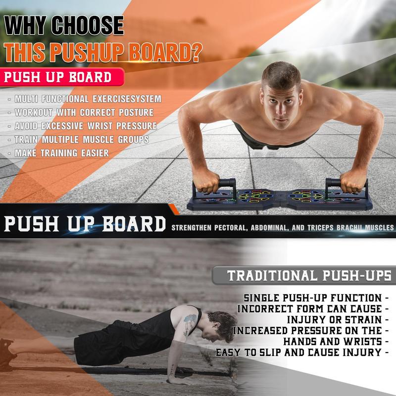 Foldable Push Up Board, 1 Count Multifunctional Push Up Board, Home Fitness Equipment for Chest Muscle Exercise, Professional Equipment for Burning Fat