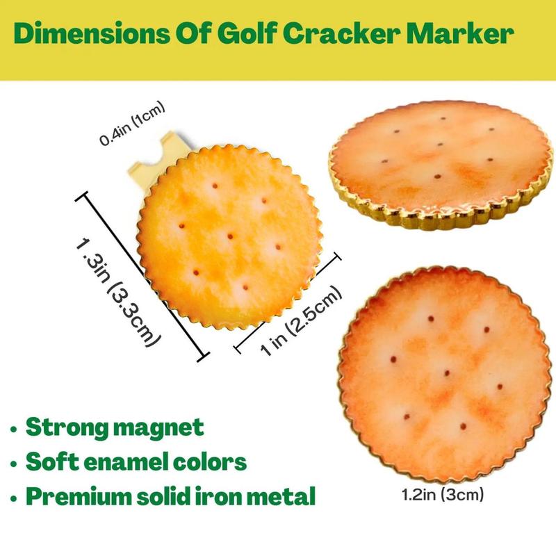 Cracker Design Golf Ball Marker with Magnetic Hat Clip, 1 Count Creative Golf Ball Marker, Golf Accessories for Men Women Golfers