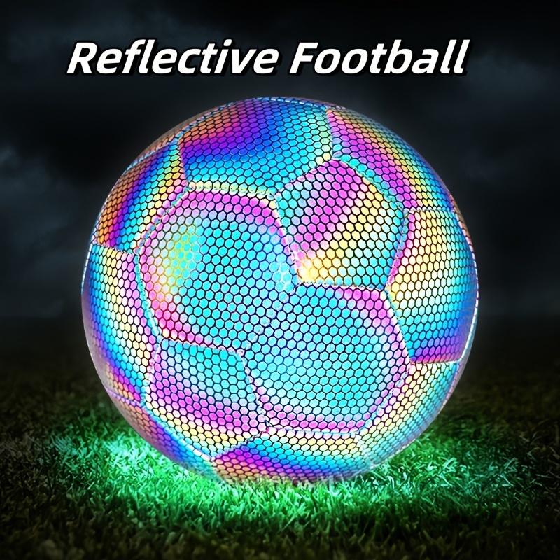 1pc Fun Colorful Glow-in-the-Dark Soccer Ball - Professional Match Quality, Suitable for Outdoor Training, Home Entertainment, Backyard, Beach, Includes Pump and Mesh Bag