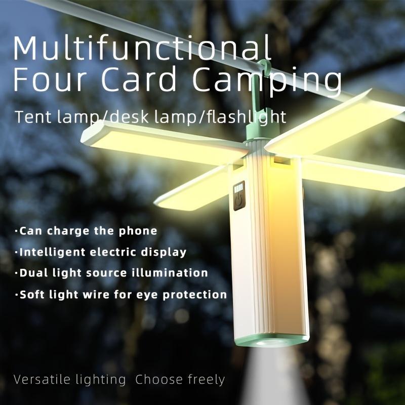 Multifunctional Foldable Camping Light, 1 Count USB Rechargeable LED Tent Light, Outdoor Tent Light For Camping, Emergency Flashlight