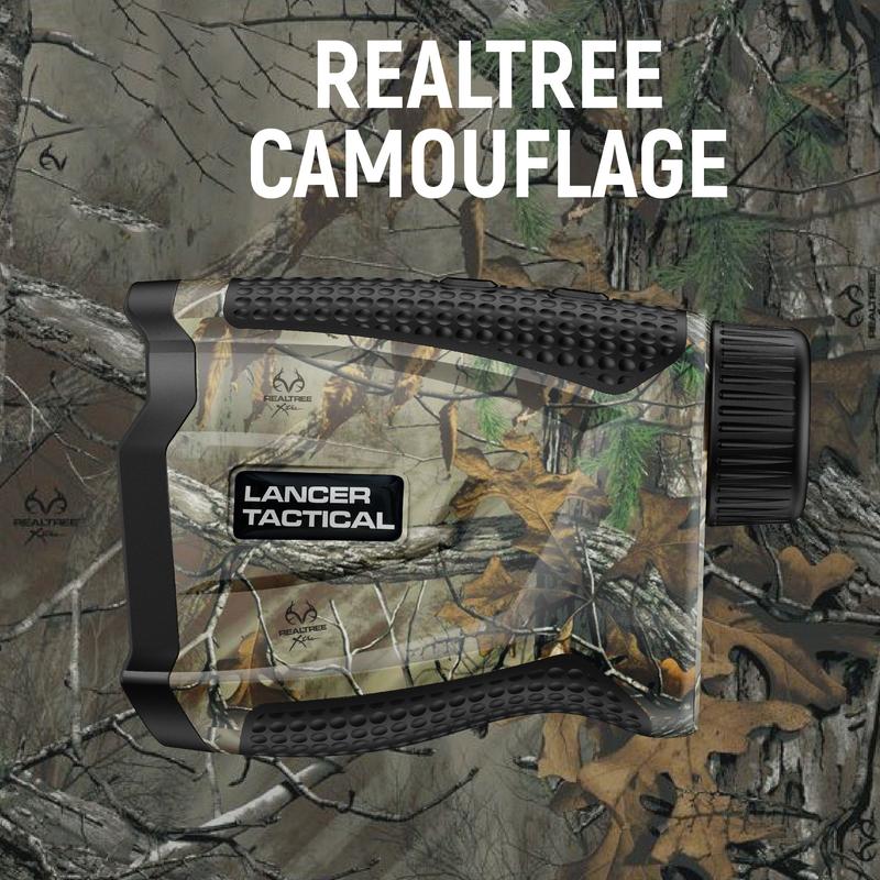 Golf Hunting Camo Rangefinder 6.5X Magnification Rechargeable Waterproof Range Finder, Distance Measurement, Slope Compensation,Speed Modes, Lightweight, for Hunting, Golfing and Shooting